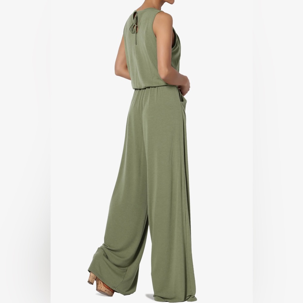 Zenana Outfitters Pleated Wide Leg Jumpsuit - Picture 6 of 9